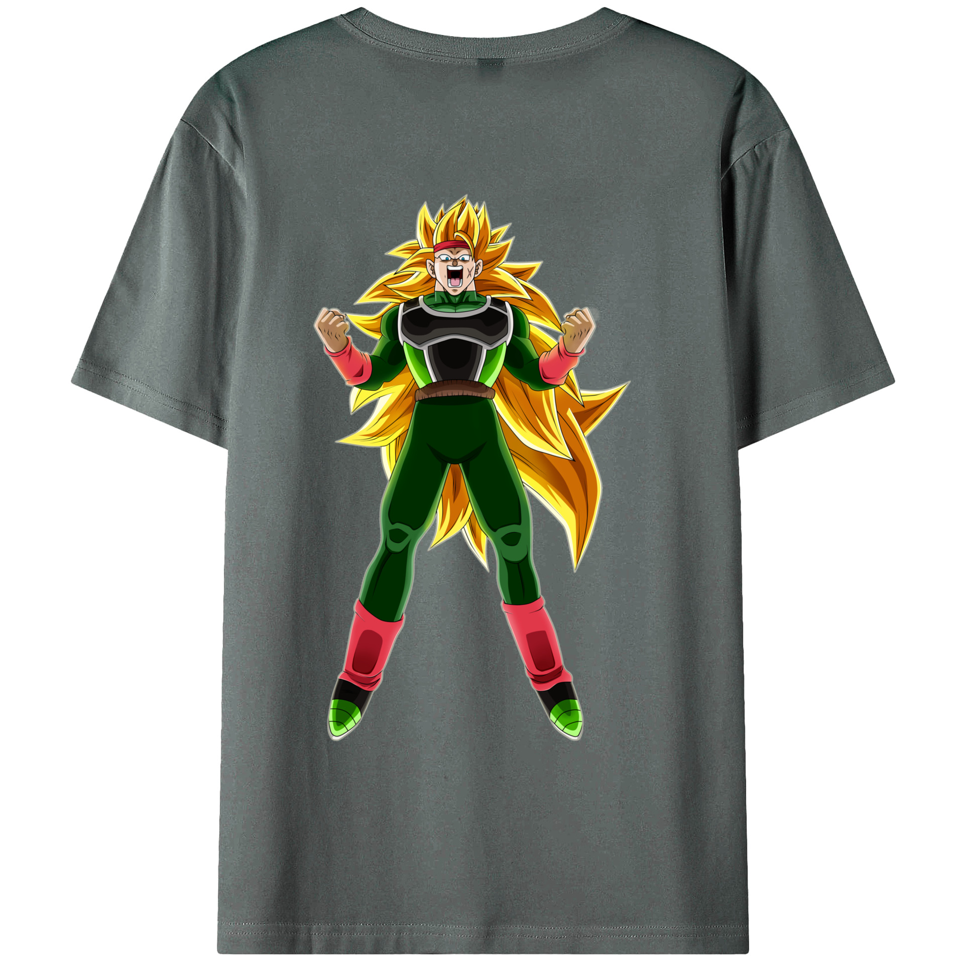 （画像用） ドラゴンボール ブロリー DRAGON BALL Broli 綿100％ メンズ半袖Tシャツ（バックプリント） 通気性